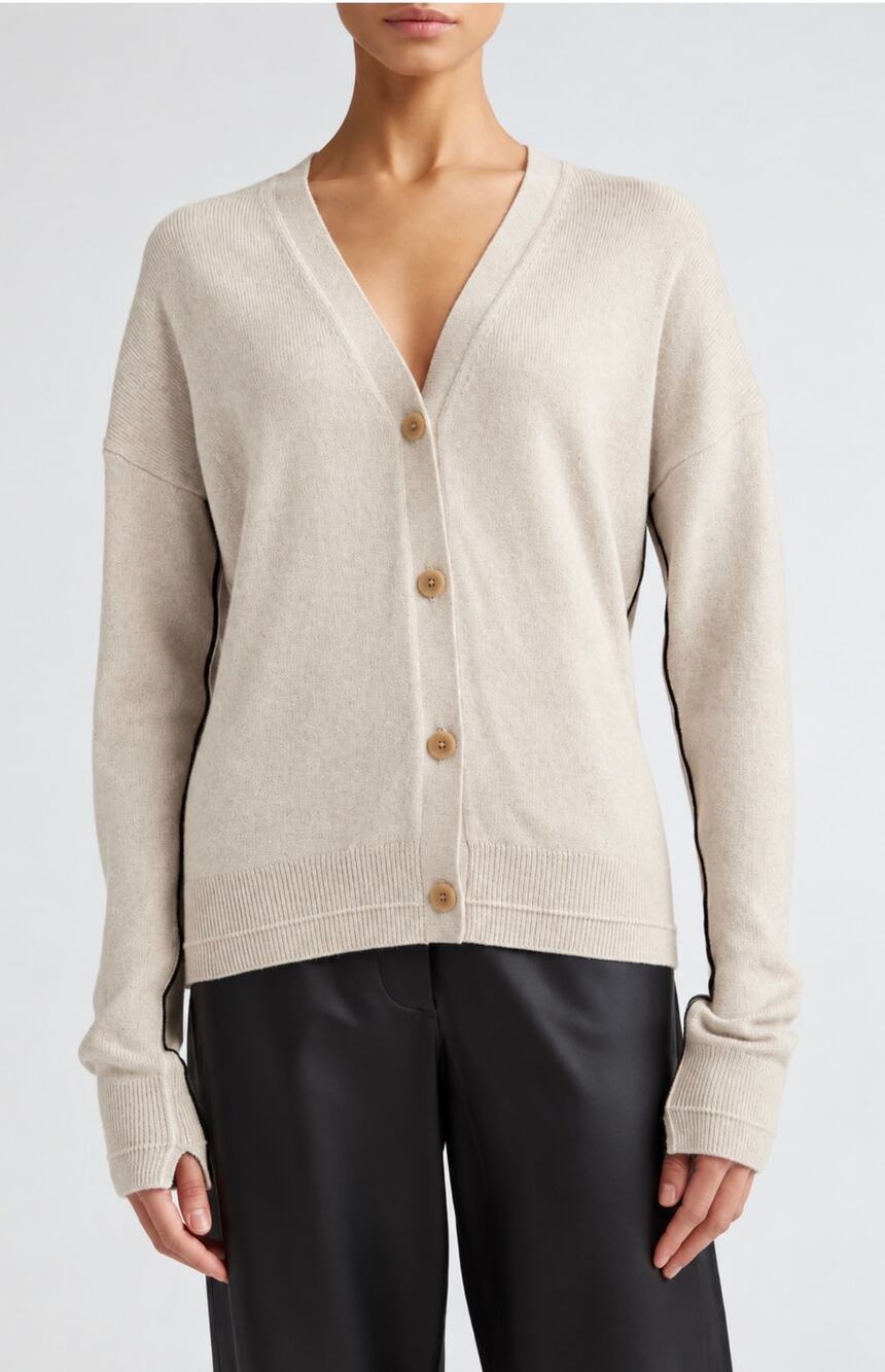 Maria McManus Featherweight Cotton & Cashmere Button Up Cardigan Size Medium